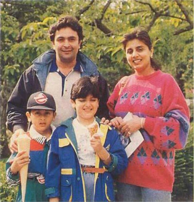 Rishi Kapoor with family
