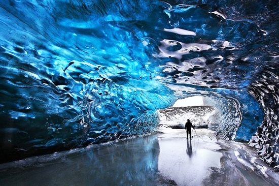 Ice Cave in Skaftafell, Iceland 
