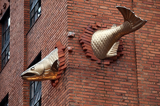 Salmon Sculpture, Portland, Oregon, USA